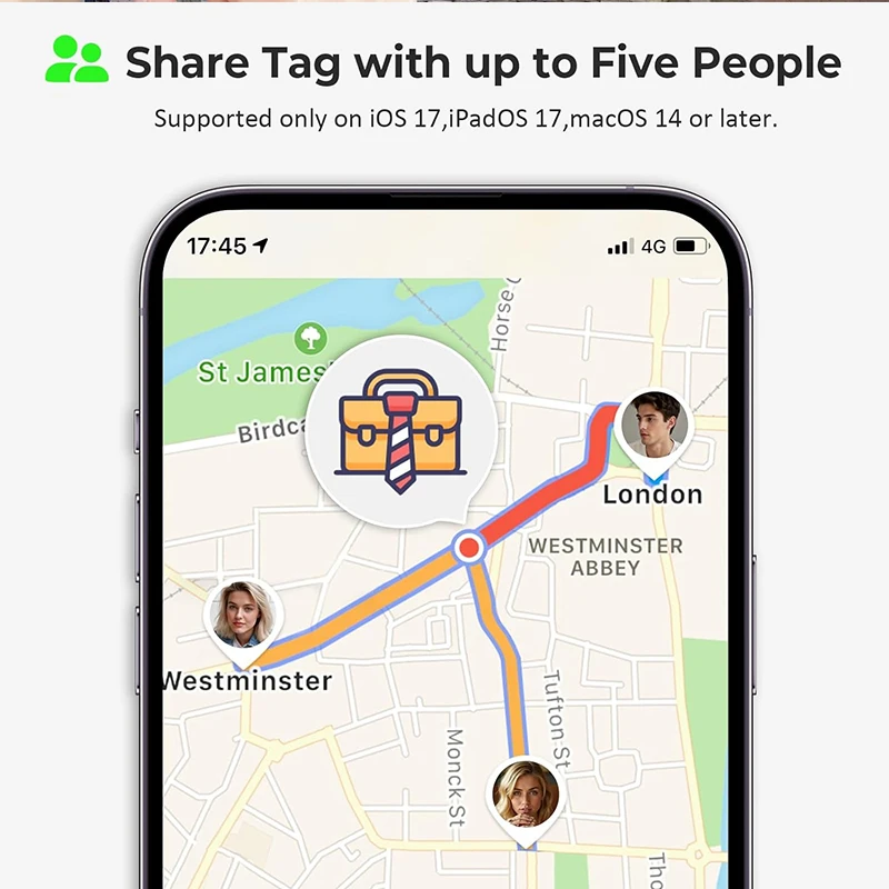 جهاز تعقب مضاد للخسارة لـ ios Find My Key Car Wallet Air Tag مقاوم للماء تتبع رياضي لكبار السن متاح مكتشف لعلامة iPhone الذكية