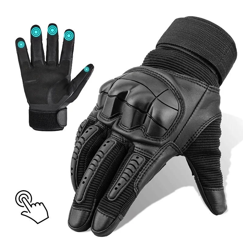 Full Finger Tactical Gloves for Adult, Outdoor Sports, Hiking Protection, Anti-Slip Riding Motorcycle, Touch Screen