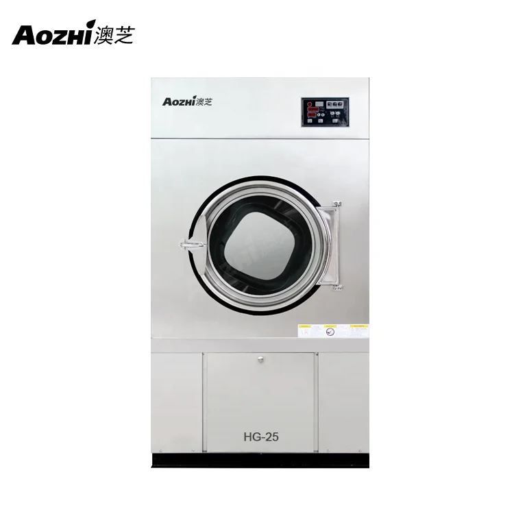 Stainless Steel Industrial Tumble Dryer Electric Steam Gas Heating 25kg Capacity Motor for Hotel Laundry Factory Equipment