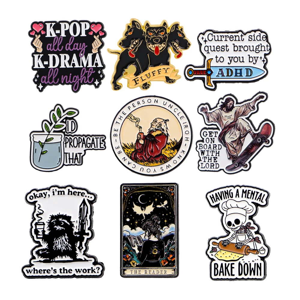 The Reader Quotes Brooch for Clothes Women Men Enamel Pin Lapel Pins for Backpack Metal Badges Pins Jewelry Accessories