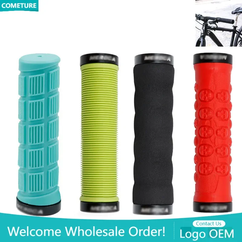 

Bike Grips Handlebar Lock-on Anti-Slip Grips Shock-Proof Durable Rubber Bicycle Lock Aluminum Alloy MTB Mountain Bike Grips
