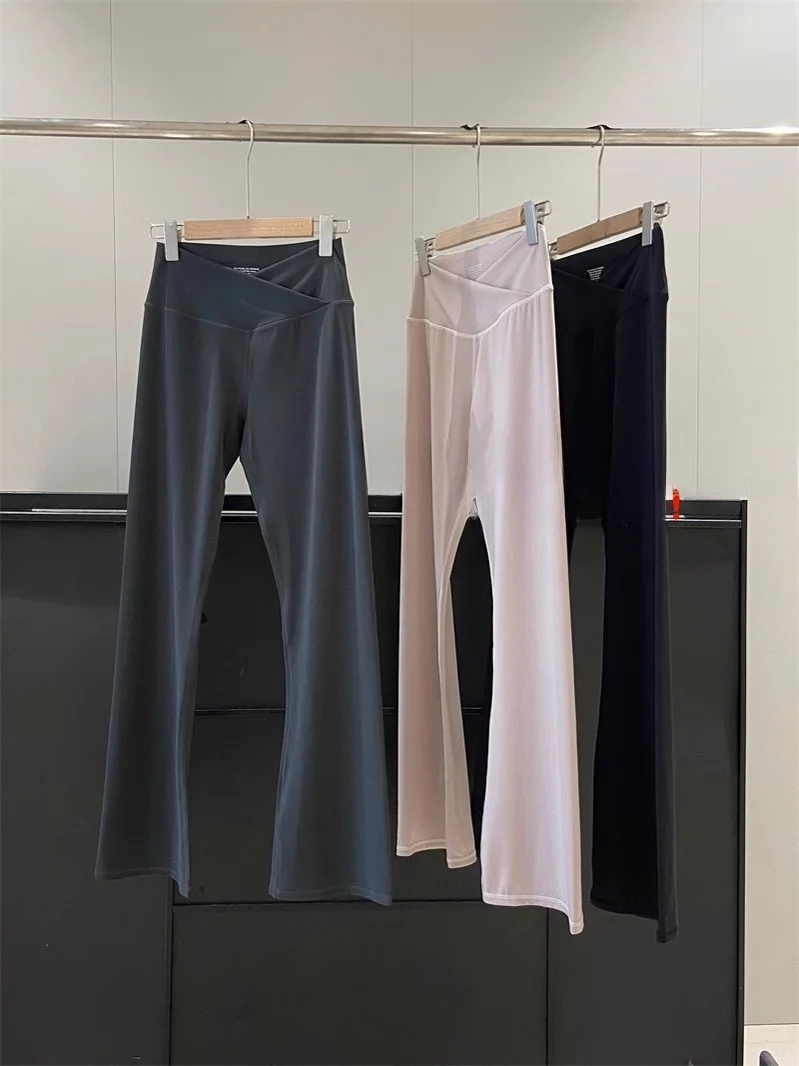 

Высокоэластичные брюки для йоги, расклешенные брюки для йоги, повседневные брюки в цельной коробке, Cious American Sle, женская мода