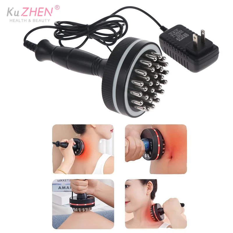 

Main Unit With Power Cable Meridian Brush Massager Lymphatic Infrared Heating Vibration Body Detoxification HealthScrapingDevice