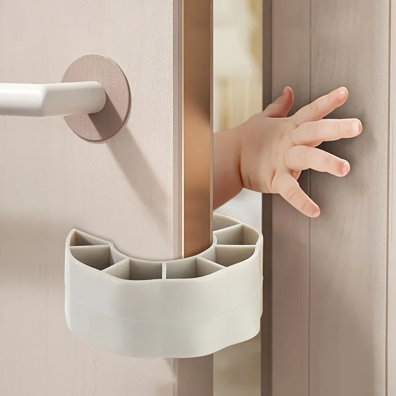 Heavy-Duty Door Stopper - Anti-Crush Finger Guard,Compatible with Interior/Exterior Doors -for Enhanced Safety & Scratch