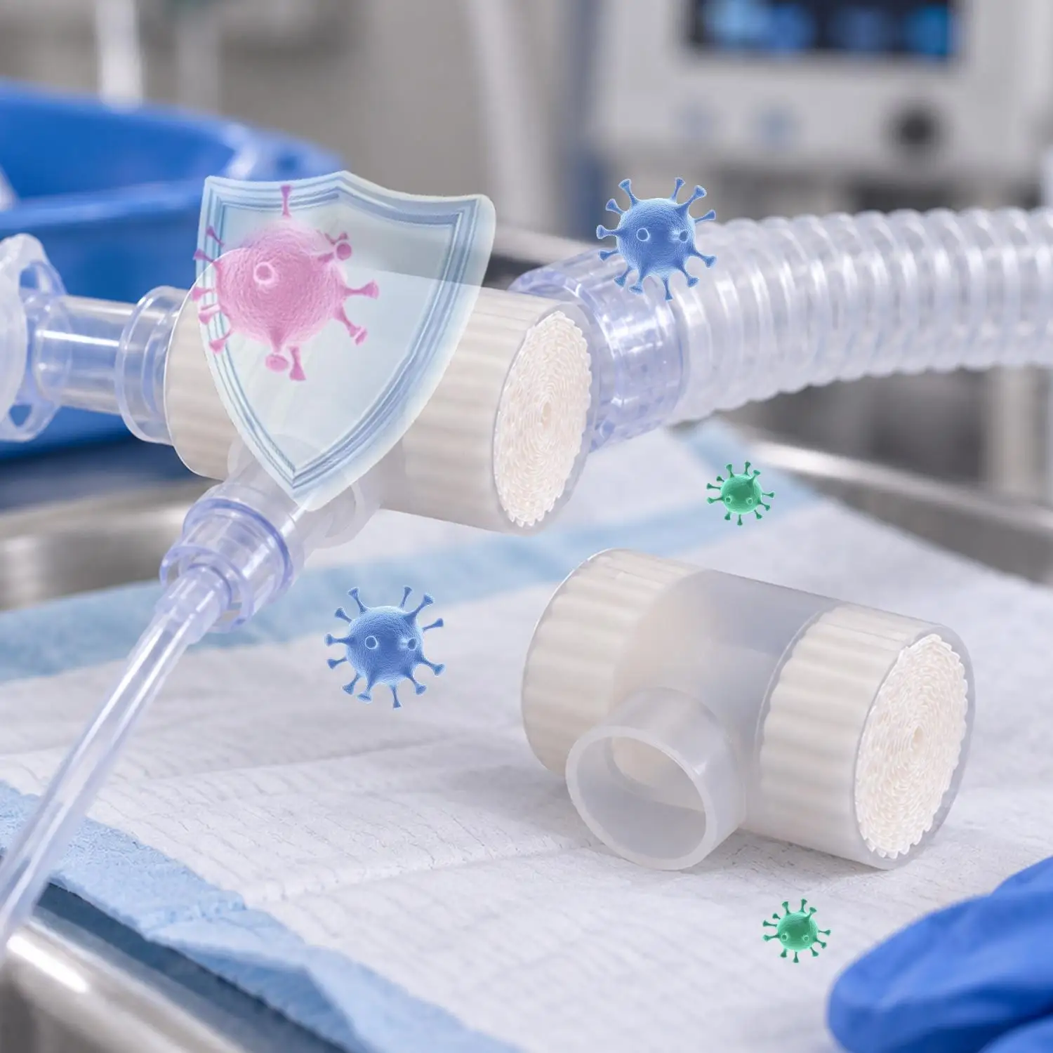 Disposable Steriled Heat Moisture Exchangers Tracheostomy Trach Vent HME Filter Breathing Filter Ventilation Individual Pack