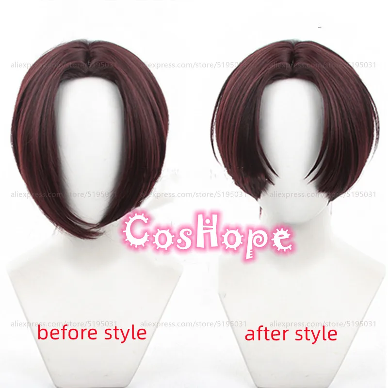 Hayato suo cosplay perücke unisex 30cm kurzes haar rotbraun perücke cosplay anime cosplay perücken hitze beständige synthetische perücken