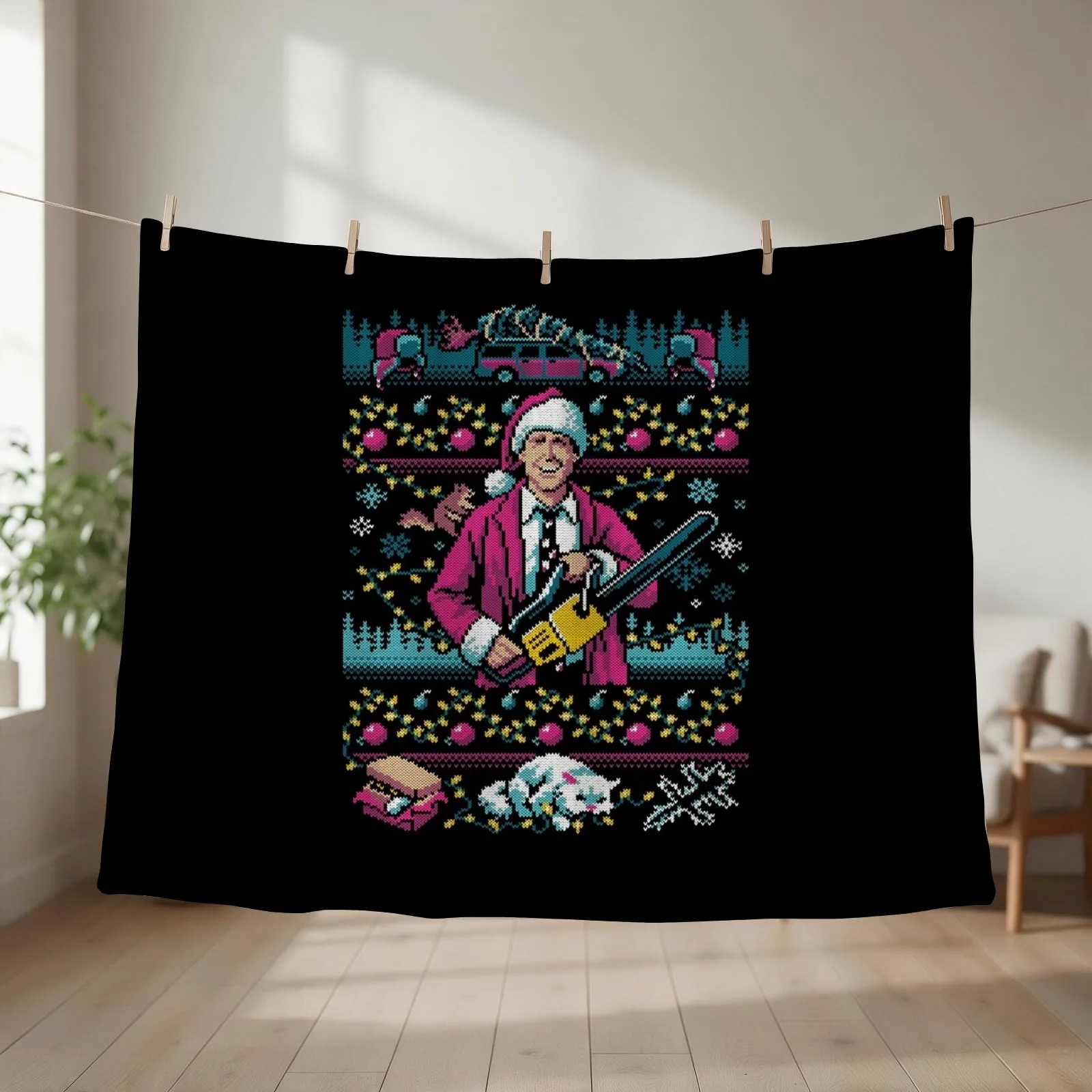 Hap, Hap, Happiest Sweater this Side of the Nuthouse Classic T-Shirt Throw Blanket Flannel Fabric Baby Summer Soft Beds Blankets