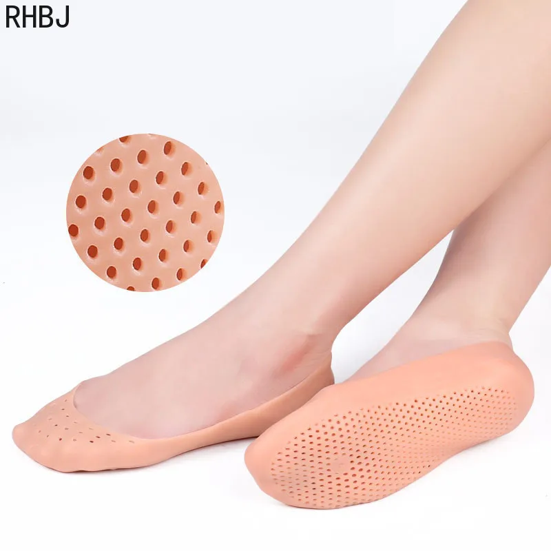 Silicone Foot Chapped Care Tool Heel Socks Cracked Skin Care Protector Porous Breathable Protection Socks Anti Friction Foot Pad