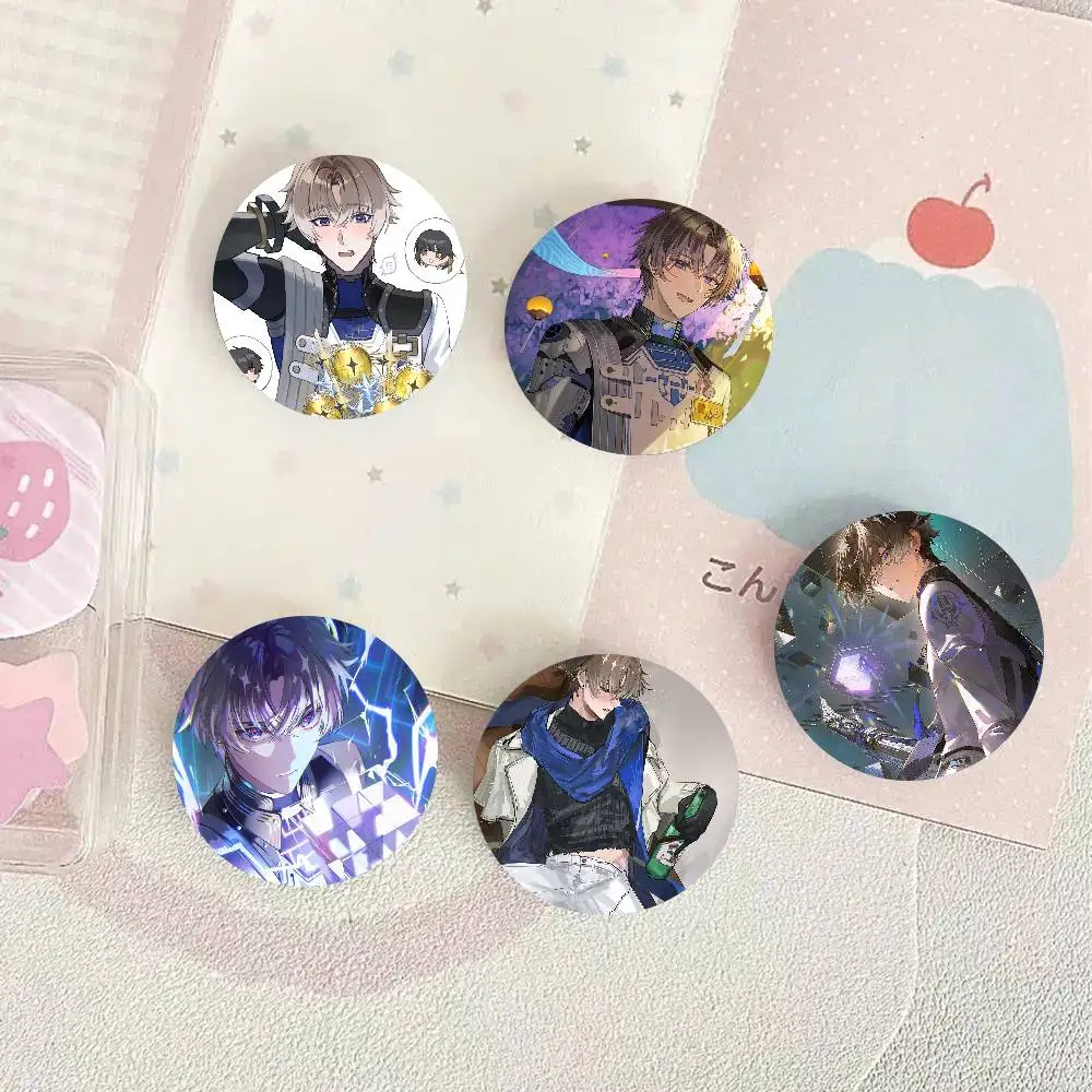 Xiangli Yao Anime Game W-Wuthering Waves Cartoon Style Badge Brooches On Backpack Decoration Round Enamel Pins For Accessorys
