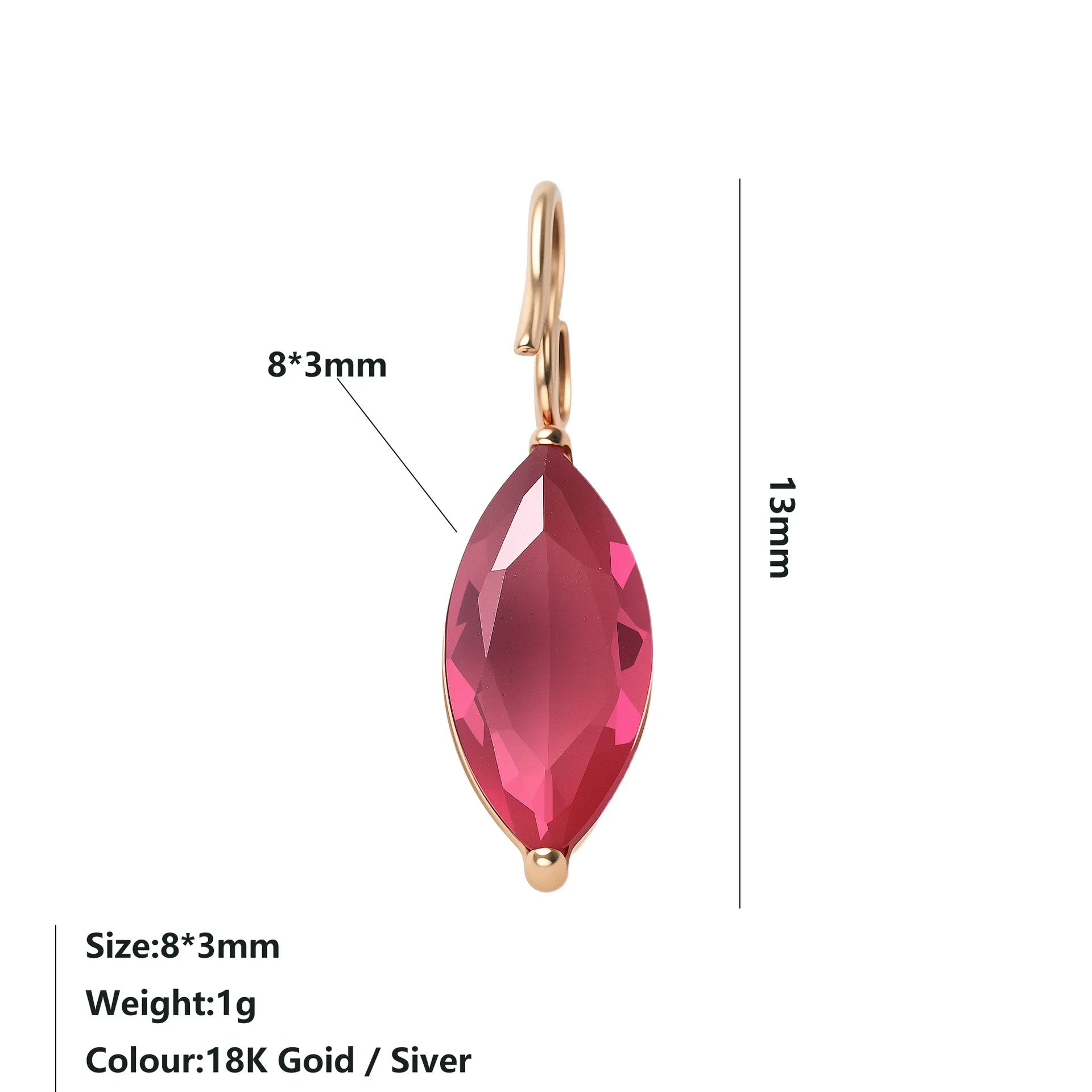 Tiny Marquise Crystal Charms for DIY Earrings