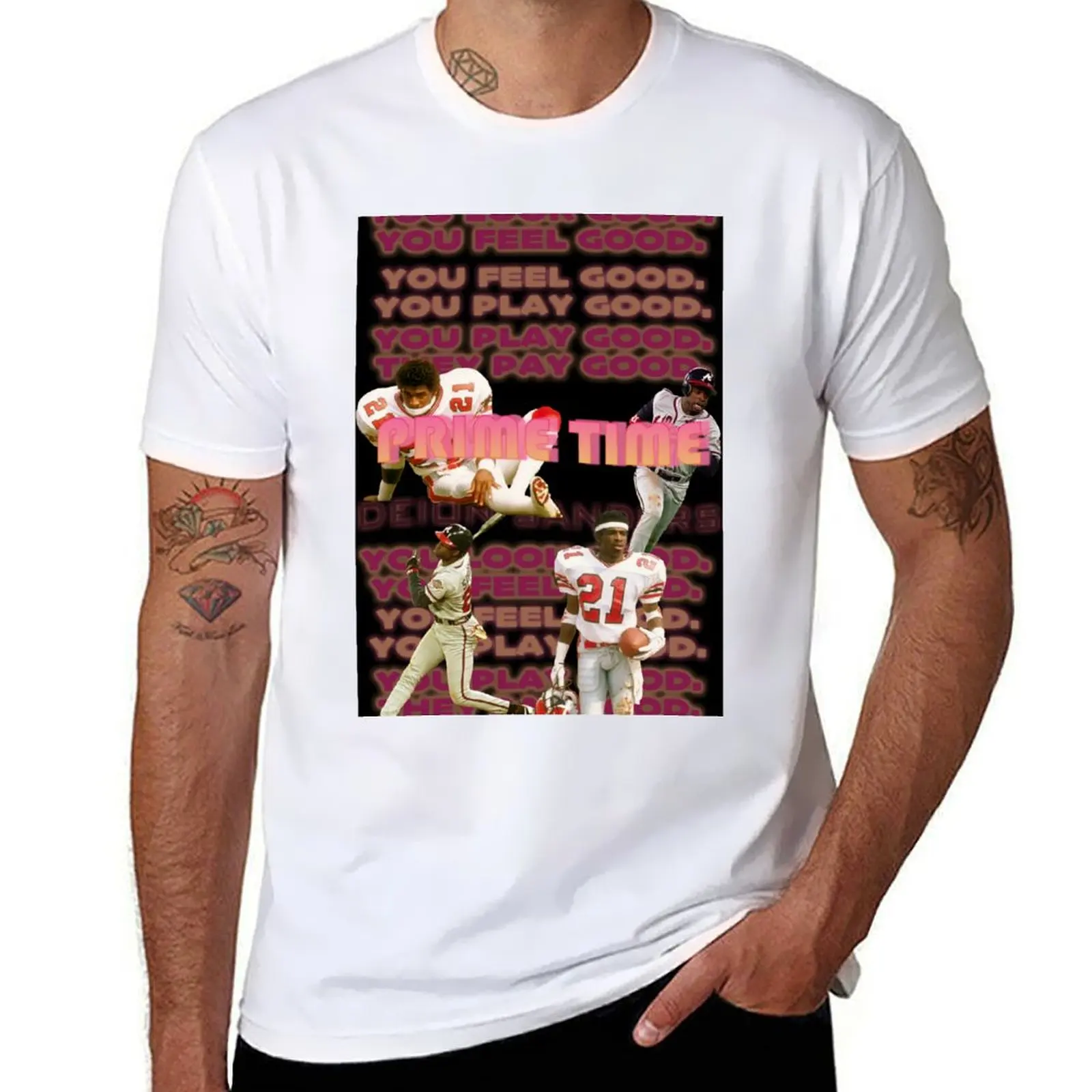 

prime time deion sanders T-Shirt man tshirt t shirt man cotton T-Shirt
