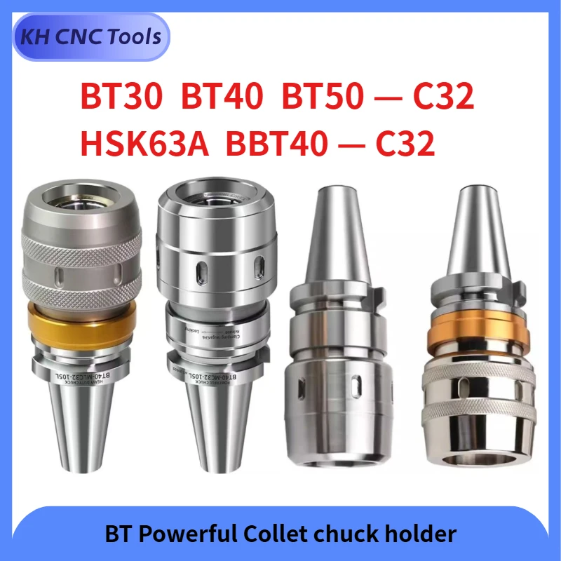 

BT30 BT40 BT50 C20 C25 C32 C42 Powerful Tool Holder Dustproof MLC MOC CNC Tools Machining Center BT Powerful Collet chuck holder