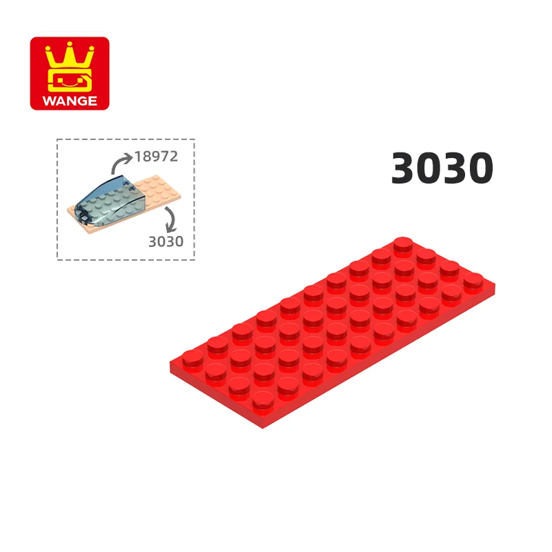 Wange 3030 100g/19PCS Plate 4x10 Dots Building Block Moc Compatible with Brick DIY Children's Toy Assembly Parts