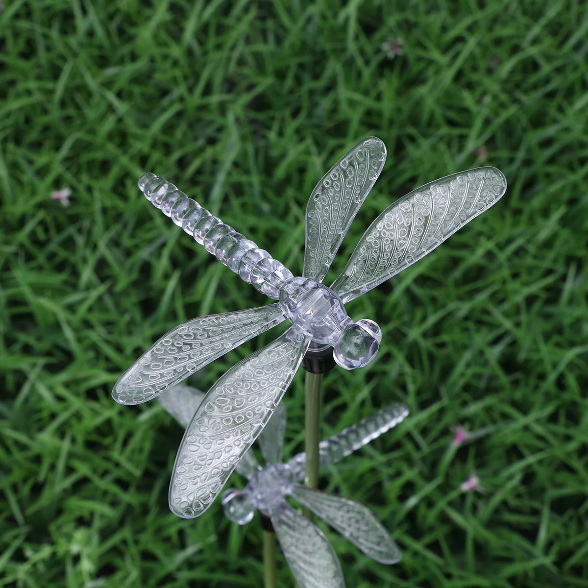 

4 LED Color changing Lawn Light Unique Dragonfly Shape Solar Garden Decoration Waterproof Outdoor Lighting L Pathway Deck