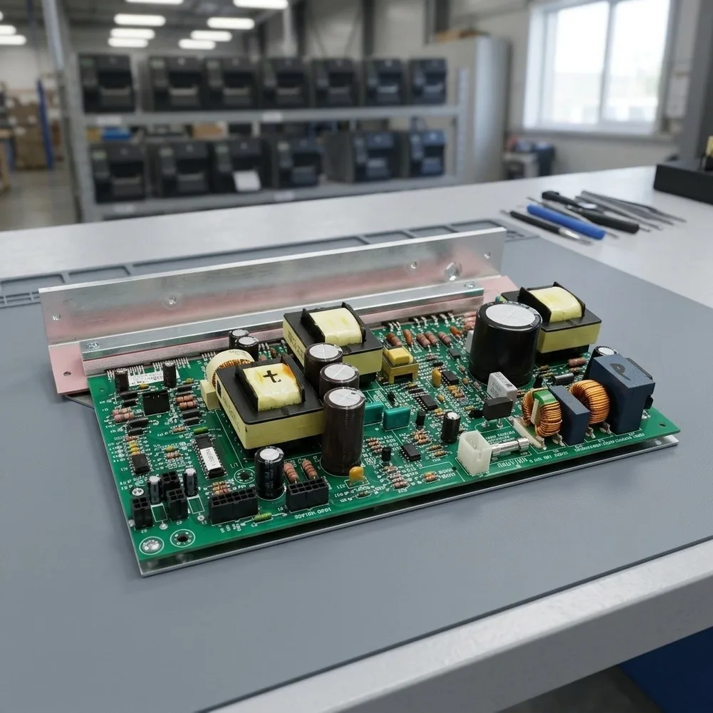 For Zebra 105SL 110XiIII Plus Printer Power Board 33052-000 Version D 200W PSU Repair Component With Heatsink