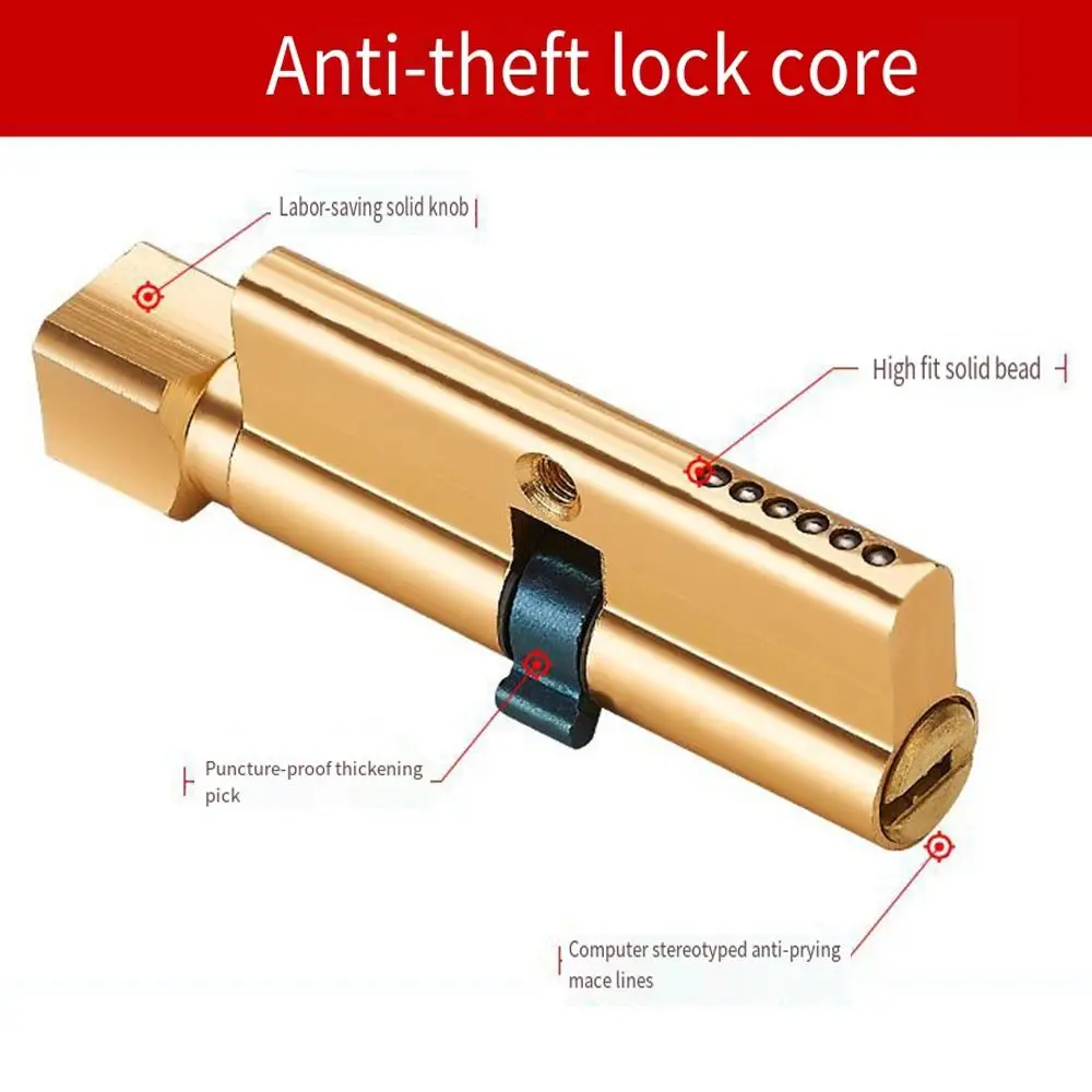 ヨーロッパスタイルの寝室の室内ドアロック簡単インストールユニバーサルセキュリティロック盗難防止ゲートロックヴィンテージドアハンドルロックセット