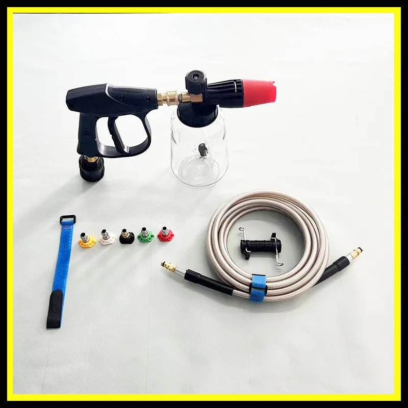 

High Pressure Washer Gun 5 Color Quick Connect Nozzles Foam Watering Can Water Cleaning Extension Hose Water Hose for Karcher