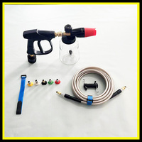 High Pressure Washer Gun 5 Color Quick Connect Nozzles Foam Watering Can Water Cleaning Extension Hose Water Hose for Karcher