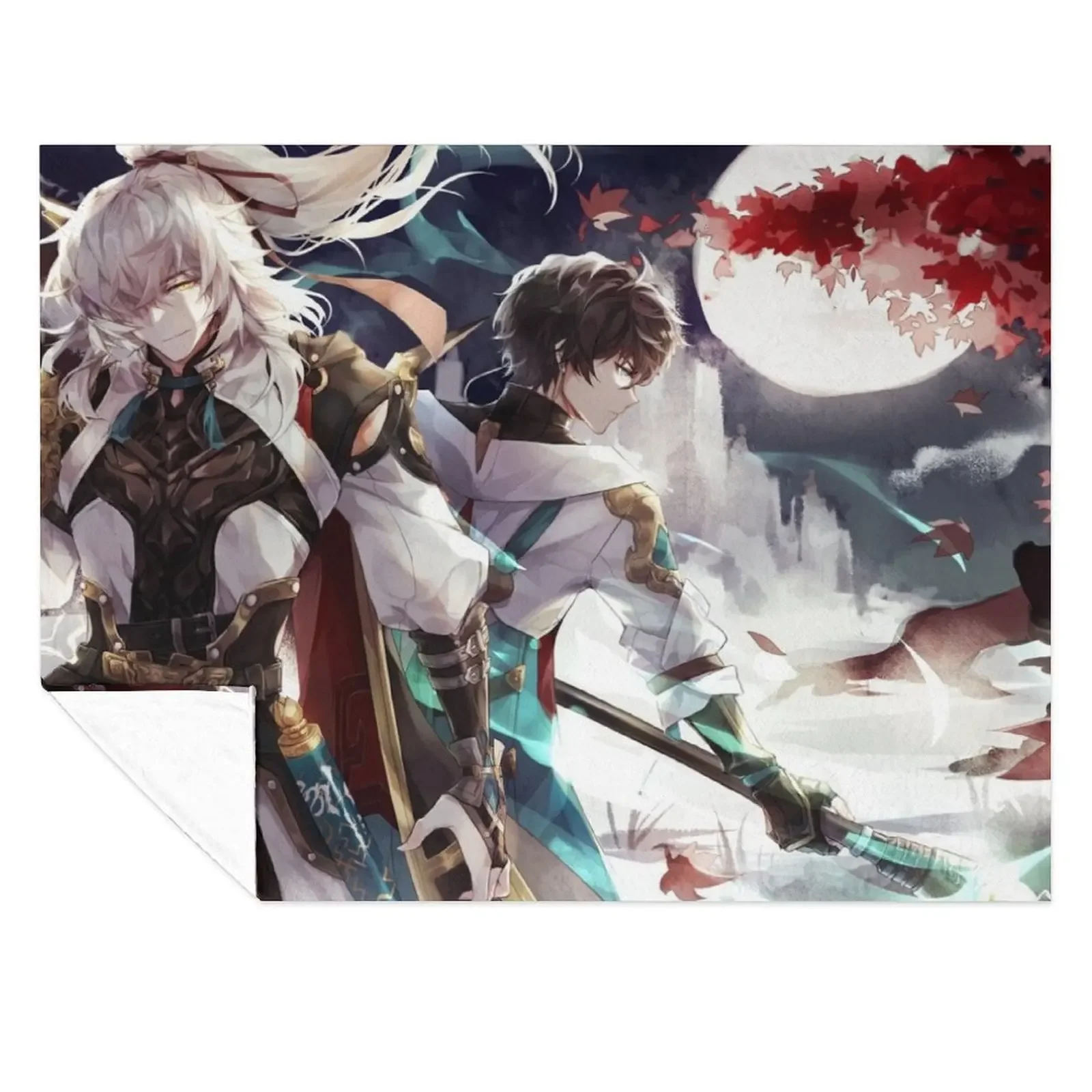 

Honkai Star Rail Blade and Jing Yuan Throw Blanket Luxury Custom Summer Beddings Soft Beds Blankets