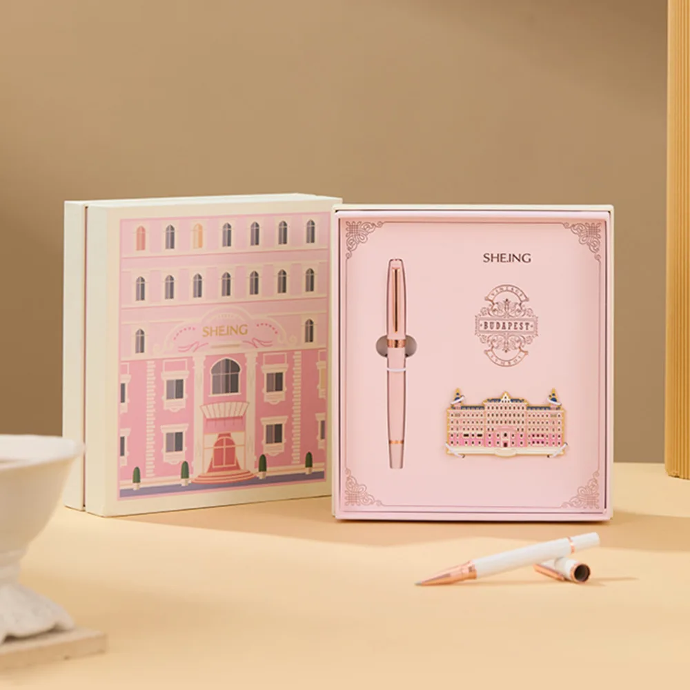 

S133 Budapest Signature Pen Gift Box Women's Business Metal Ballpoint Pen High-end Pen Gift