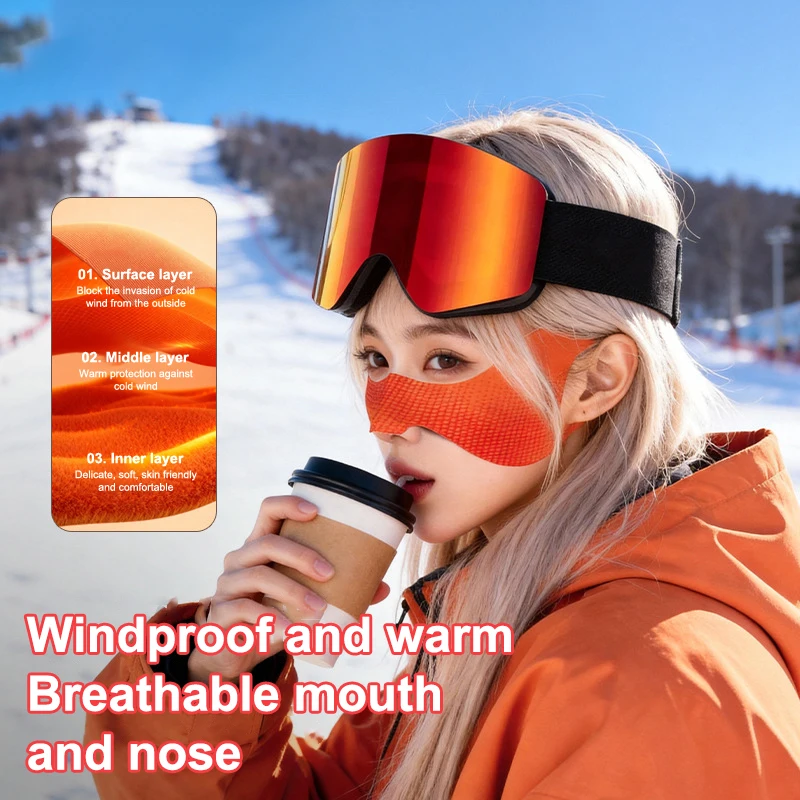 

New Winter Ski Anti Frost Nose Patch Warm Face Mask Outdoor Windproof Skiing Cycling Face Mask Windproof Cold Protection