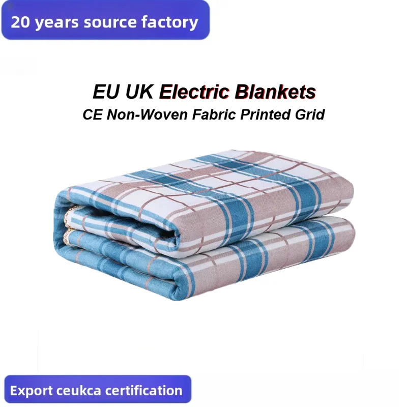 

EU UK Standard Electric Blanket Single And Double Size Heating Pad Auto Shut-Off Overheat Protection Fast Heating Moisture Proof