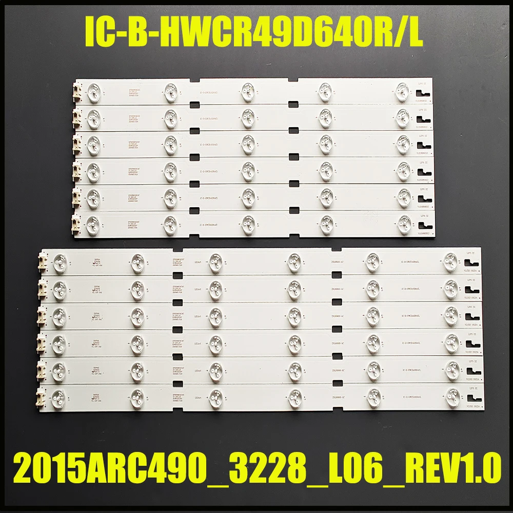 12 pcs LED backlight strip for IC-B-HWCR49D640R 49LENZA6627 49VLE6565BL 49VLE6523BL 2015ARC490 LM41-00177A 00176A