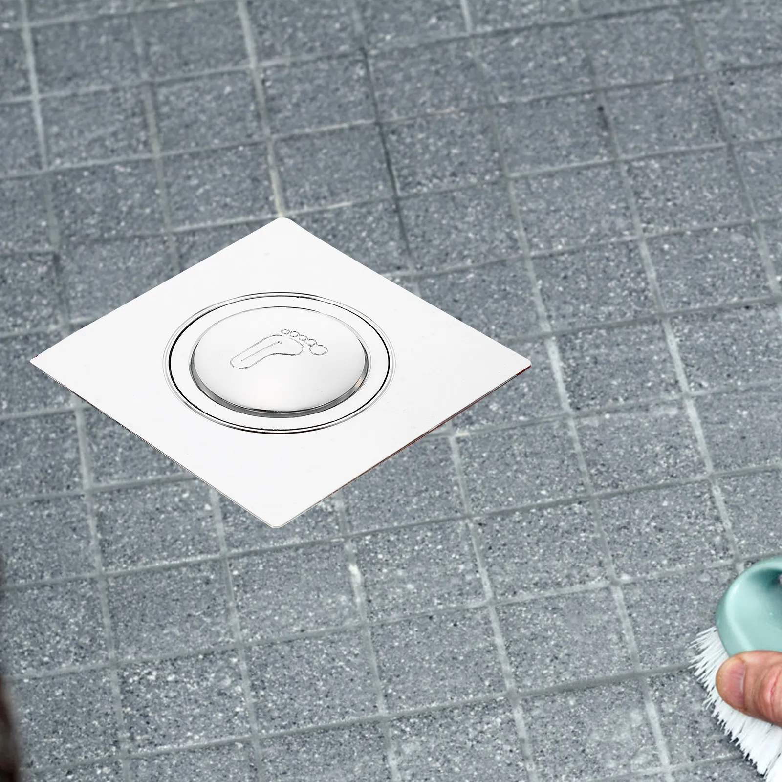 Pop-Up Bathroom Sink Drain Plug with Strong Seal, 9cm Ground Drain Stopper for Basin and Bathtub