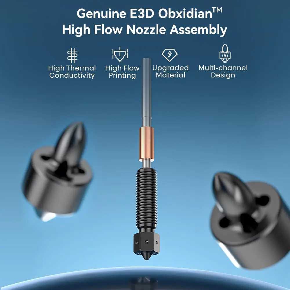Creality K1 MAX / K1C Nozzle 0.4mm E3D Obxidian™ High Flow Nozzles Hardened Steel Nozzle for K1 Max/K1 SE/Ender 3V3 3D Printers