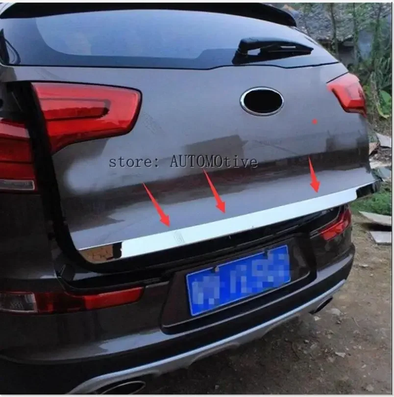 

FOR 2011-2012 2013 2014 for KIA Sportager 5dr High quality stainless steel Rear Trunk Lid Cover Tailgate Trim