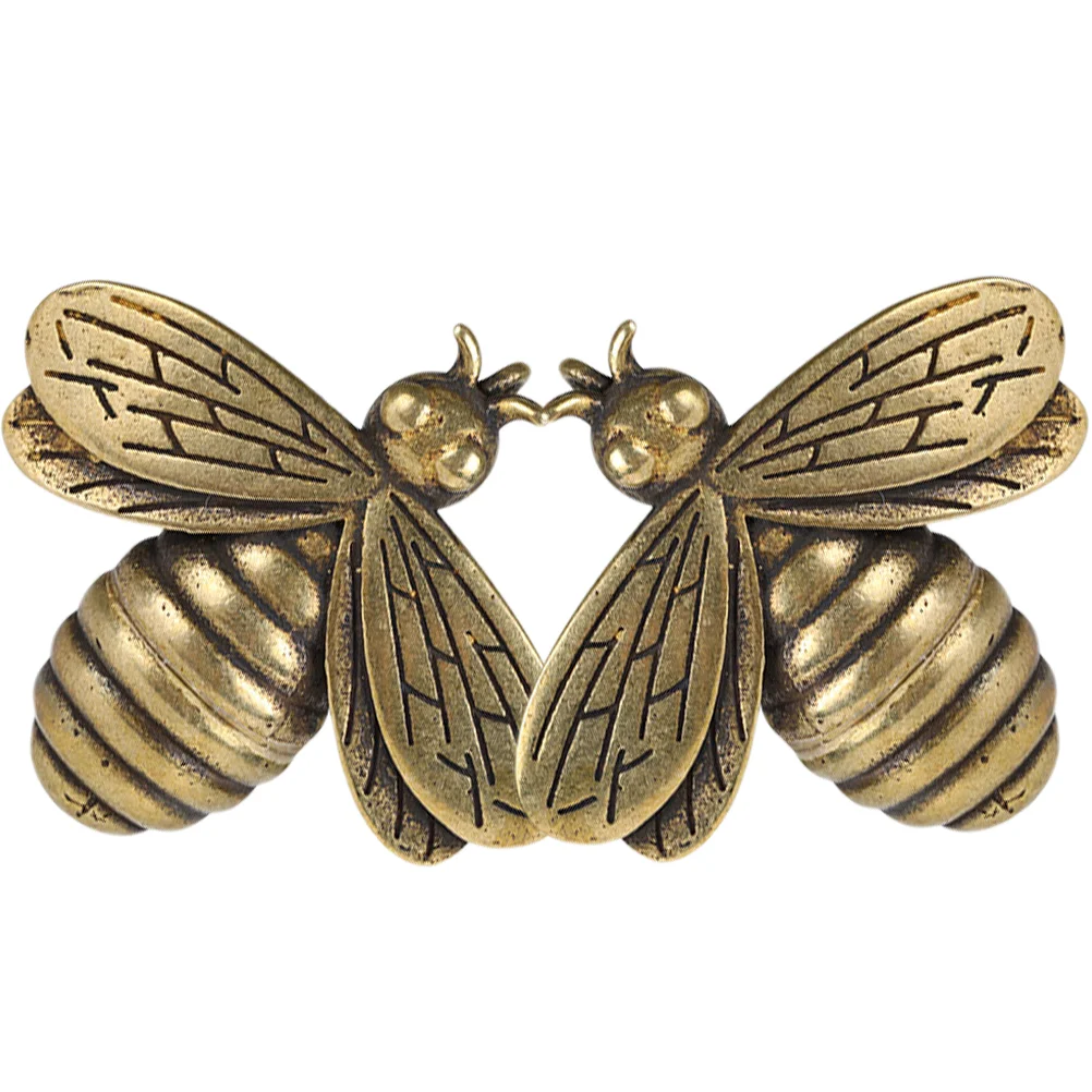 

2 Pcs Bee Pendant Charm Necklace Jewelry Bracelet Charms Gold Filled Earrings Metal Brass Statue