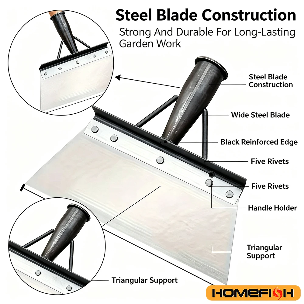 Garden Shovel Multifunctional Weeding Shovel Yard Digging Weeder Outdoor Gardening Cleaning Hand Tool