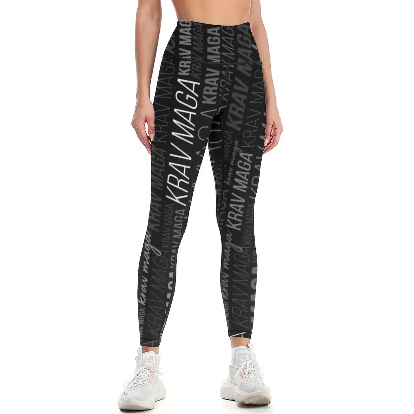 

Krav Maga Cool Distressed Lettering Workout Design Leggings Legging sport gym pants Womens Leggings