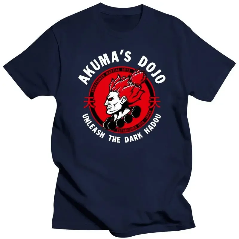 Akumas Dojo Unleash The Dark Hadou Gym Ph69 Black T-Shirt Gym Tee Shirt Mens Clothing Man Clothing Street Fighters