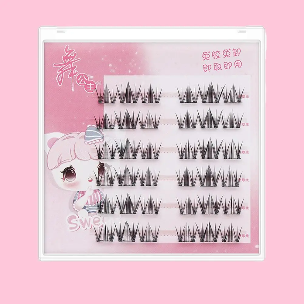 DIY kleberfreie falsche Wimpern natürliche flauschige individuelle segmentierte gefälschte Cluster langlebige koreanische Make-up-Schönheitswerkzeuge