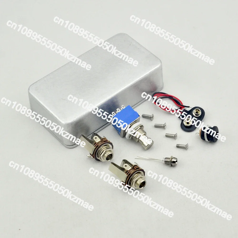 DIY Guitar Pedal Enclosure Kit: 1590B Metal Case, 3PDT Stomp Switch, 1/4