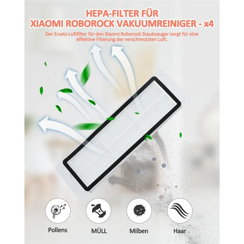 AT28-Accessory Set For Xiaomi Roborock S5 Max S6 Max S6 Pure S6 Maxv S4 S5 S6 S50 S55 S60 E35 Robot Vacuum Cleaner Parts