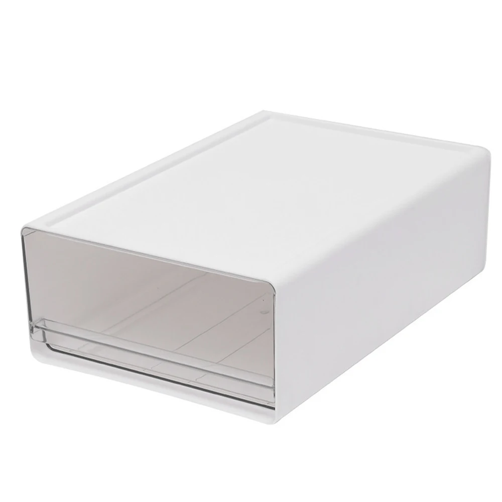 2 Pack Large Stackable Desk Organizer Drawers, Plastic Storage for Makeup Desktop Dressing Table, Home Office School Supplies