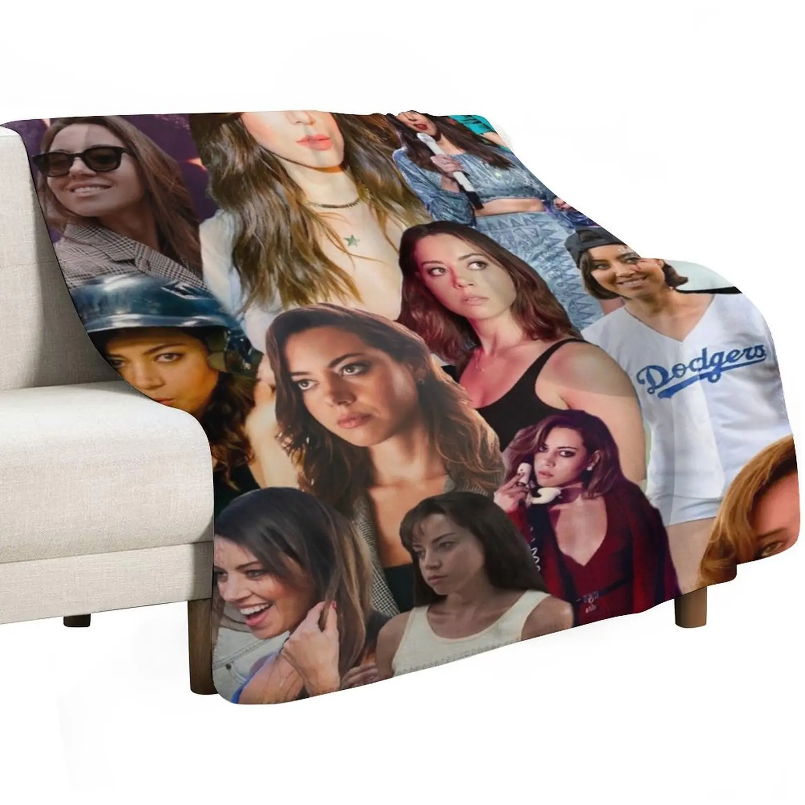 Aubrey Plaza collage Throw Blanket manga heavy to sleep For Baby Decorative Beds Luxury St Luxury Blankets