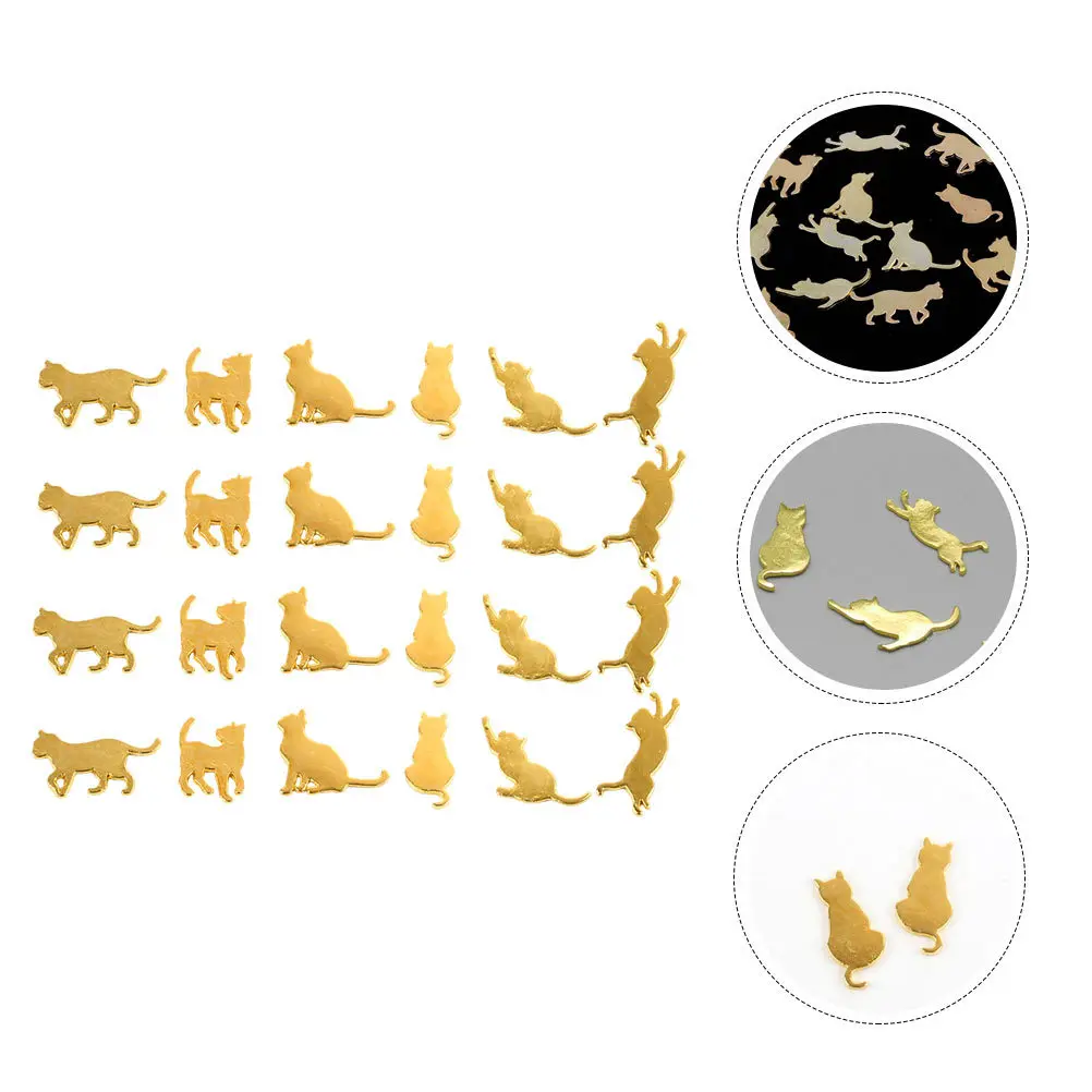 

60 шт., металлические подвески в виде кошек, прочные украшения для наполнения форм для украшения корпуса телефона, металлические подвески, нашивка в виде корпуса телефона