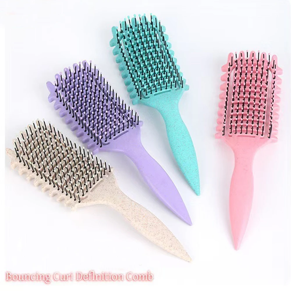 1 cepillo de pelo rizado ahuecado, cepillo de peinado, peine para Barba, cepillo para desenredar, herramientas de estilismo multiusos para el hogar