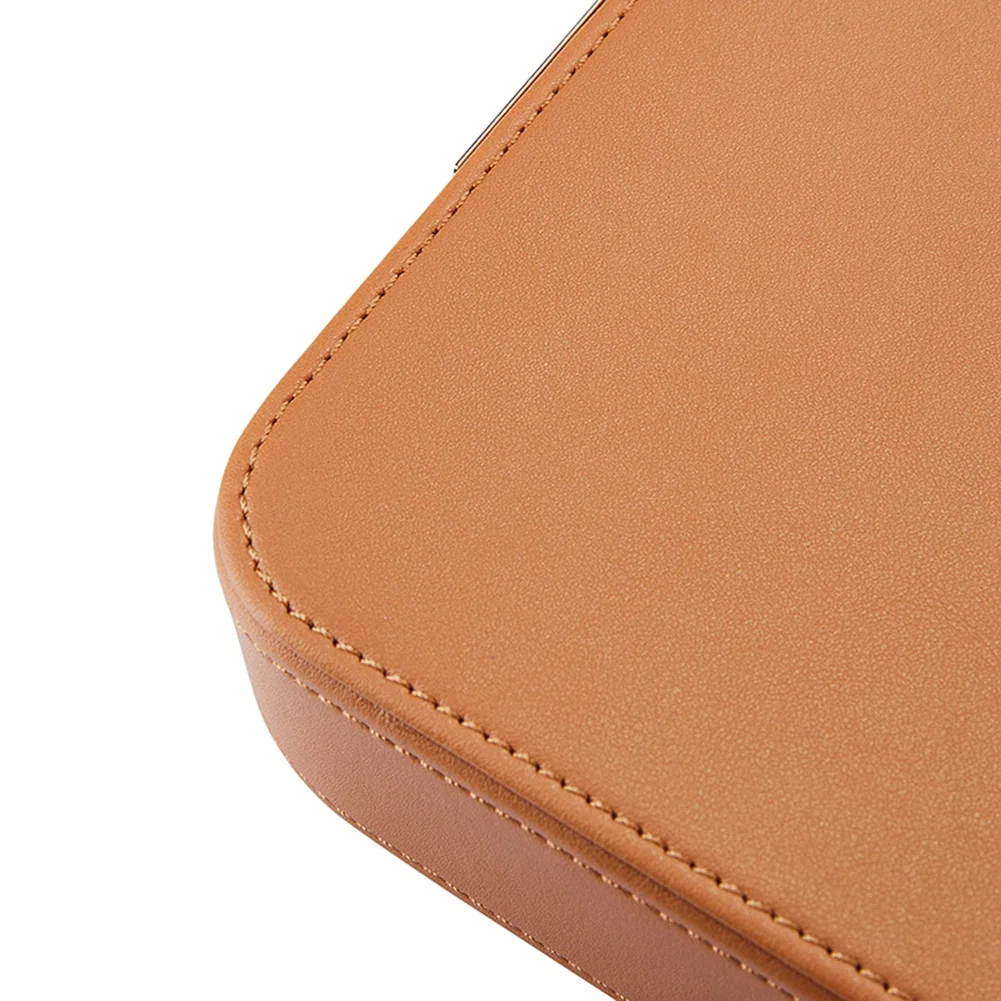 Bandeja de almacenamiento de escritorio de cuero, bandeja cuadrada para llaves, joyería europea, cajón de cuero, oferta