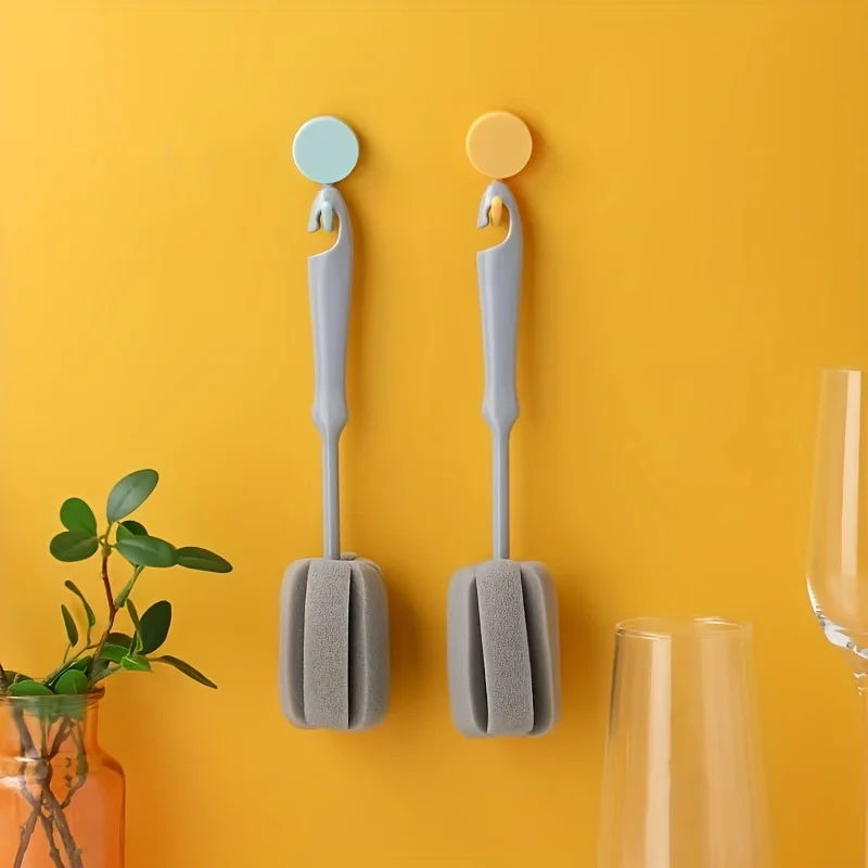 Tassenbürste, Wasserbecher-Reinigungswerkzeug, multifunktionale, langstielige Reinigungsbürste für Teefleckenentfernung, Babyflaschenbürste für
