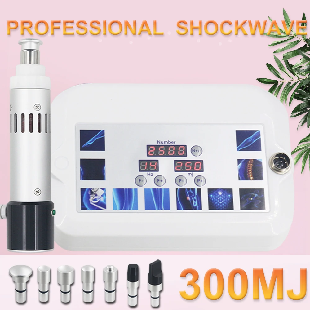

Professional Shockwave Therapy Machine 300MJ For ED Treatment Knee Pain Relief Physical Therapy Shock Wave Massager Body Massage