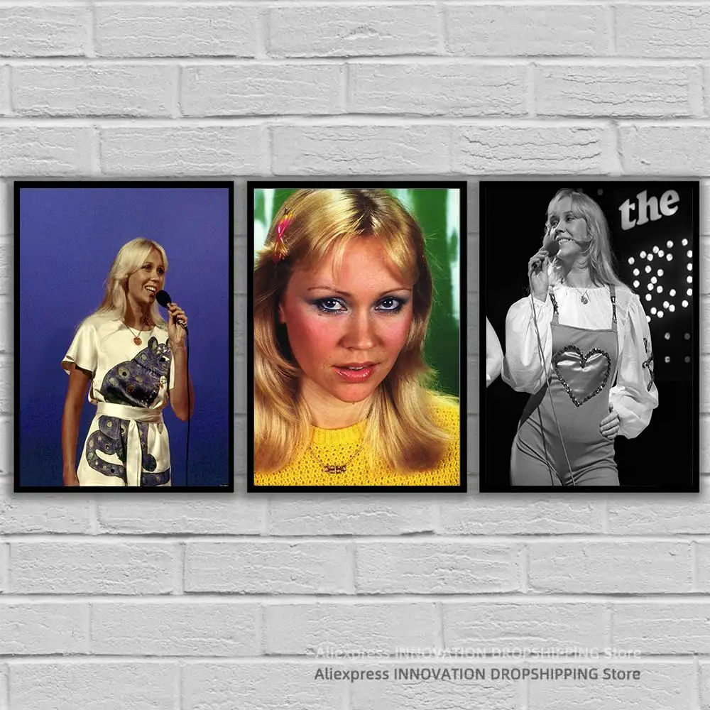 Agnetha Faltskog Singer Star Celebrity Poster Modern Art Posters and Prints Canvas Painting Wall Pictures Decor Cuadros