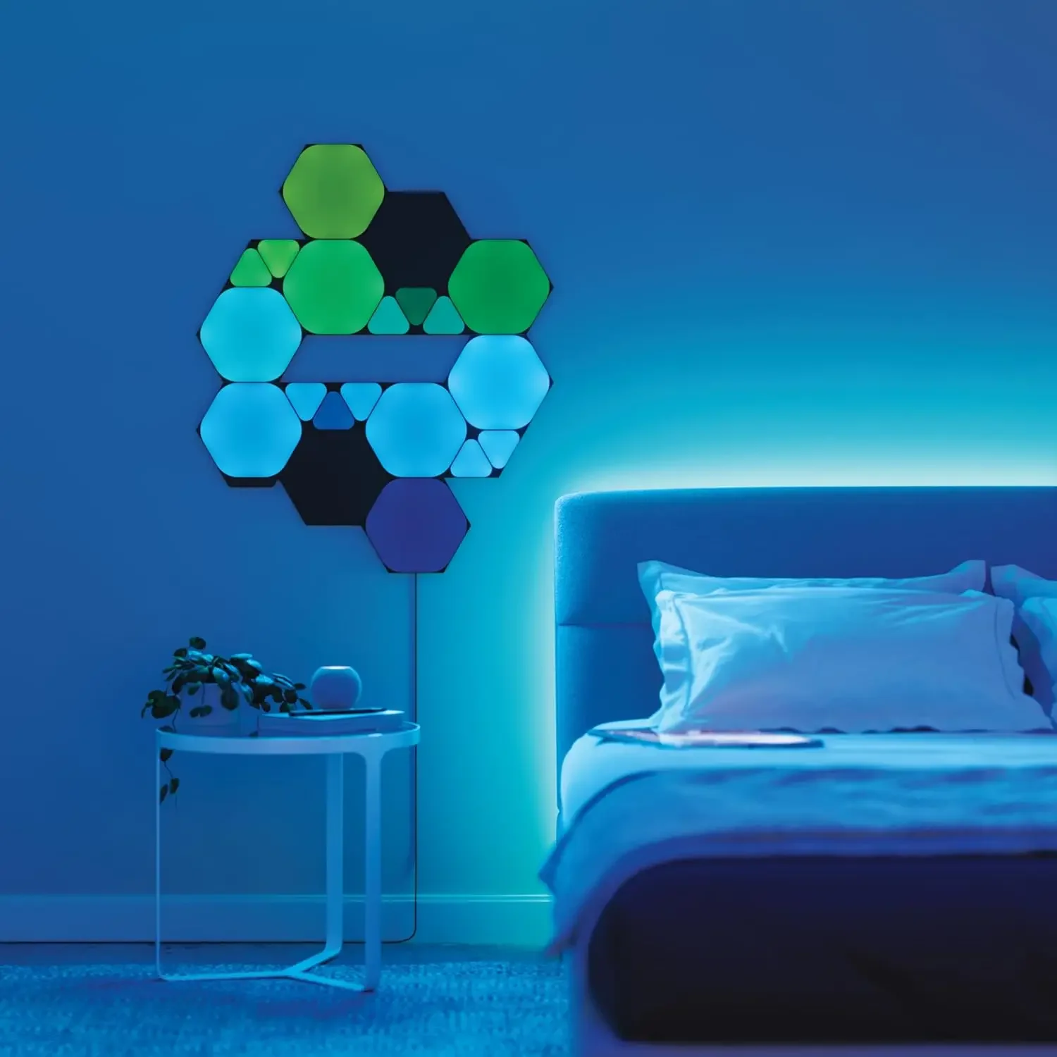 

Nanoleaf Shapes WiFi and Thread Smart RGBW 16M+ Color LED Dimmable Gaming and Home
