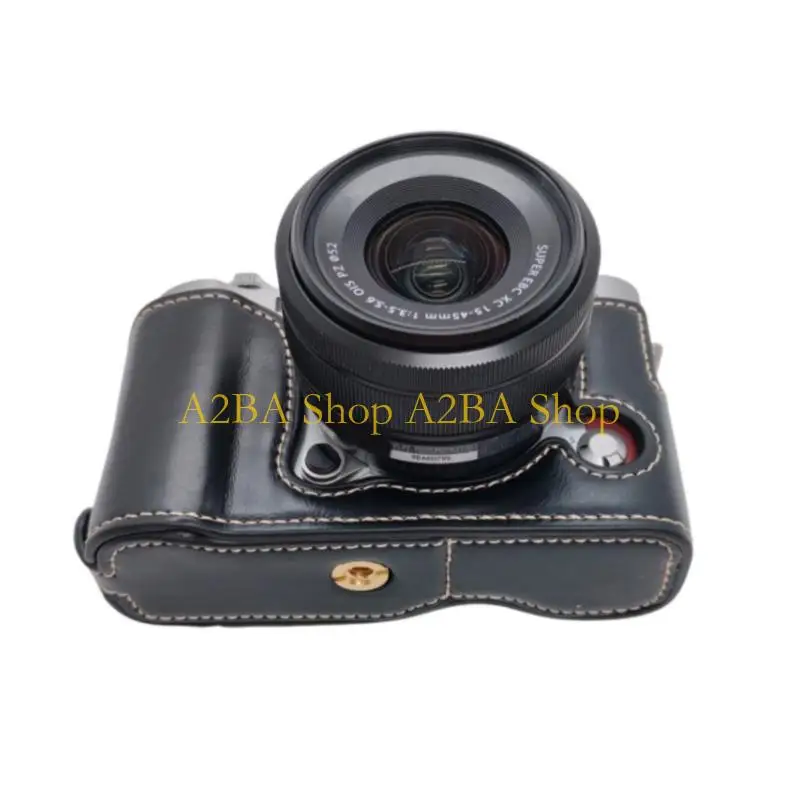 A2BA Half Case Protective Base PU Texture for Storaging Allows Battery Changing