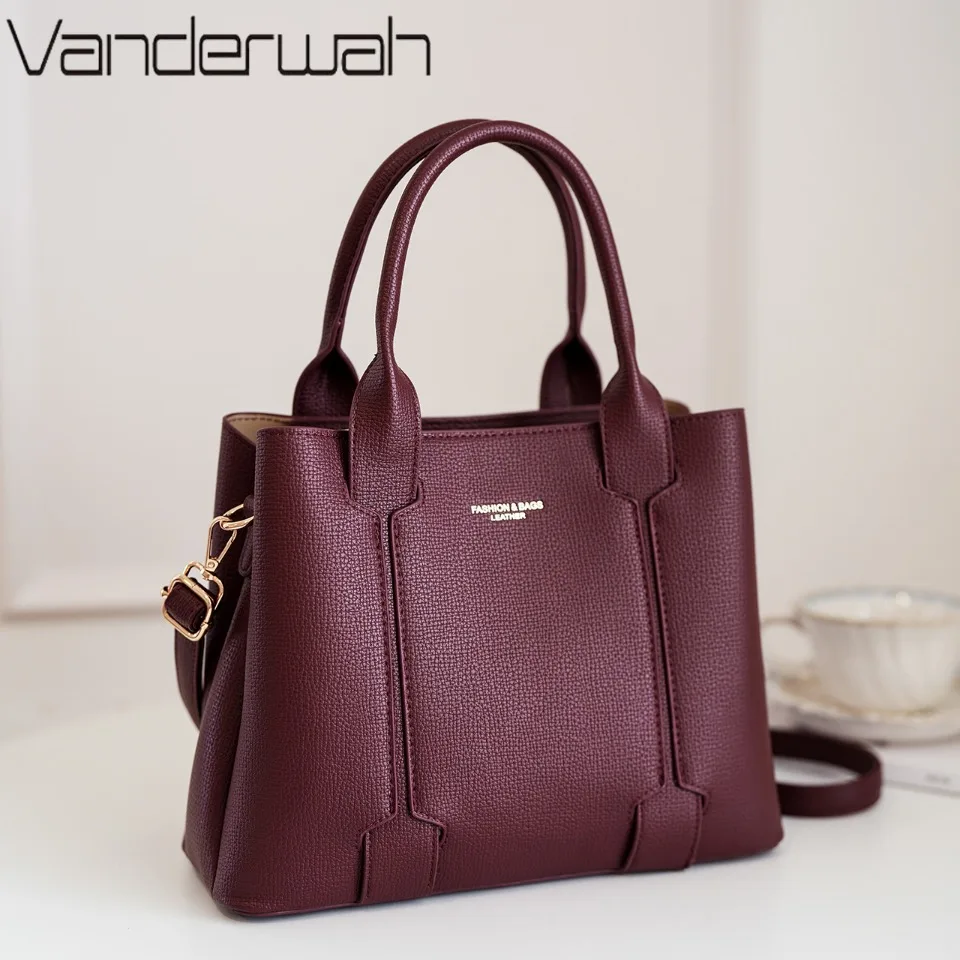 

Женская повседневная сумка-тоут из 3-слойной искусственной кожи, роскошная женская сумка с верхней ручкой, женская сумка через плечо, 2026 Sac A Main