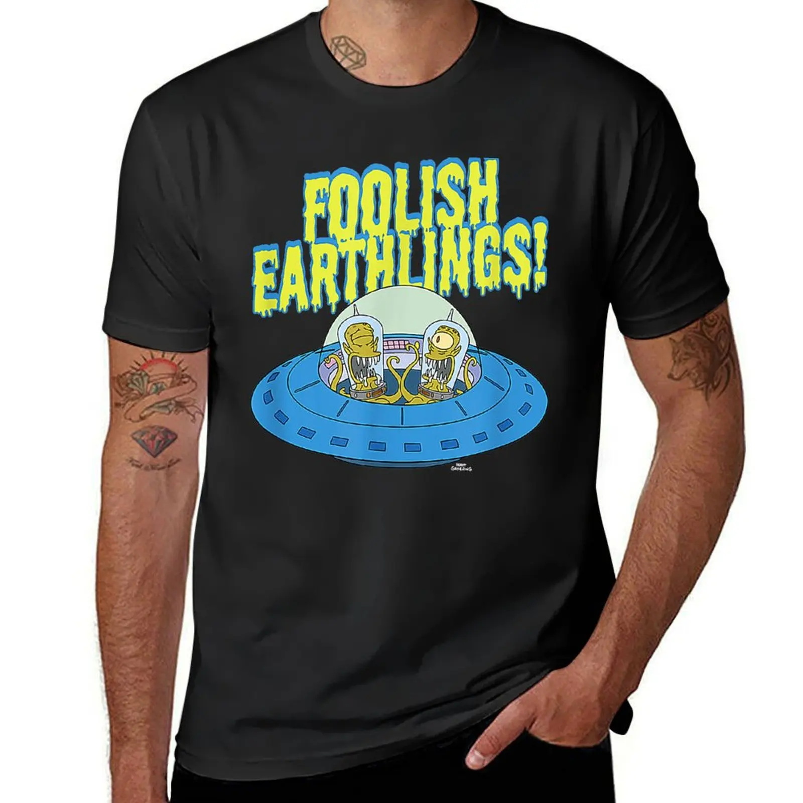 Kang & Kodos Foolish Earthlings T-Shirt heavyweights plus size tops cute clothes t shirts for men cotton