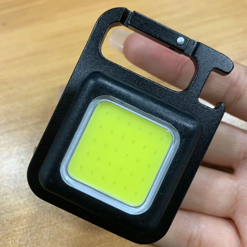 Mini LED Working Light Portable Pocket Flashlight USB Rechargeable Key Light Lantern Camping Outside Hiking COB Lantern